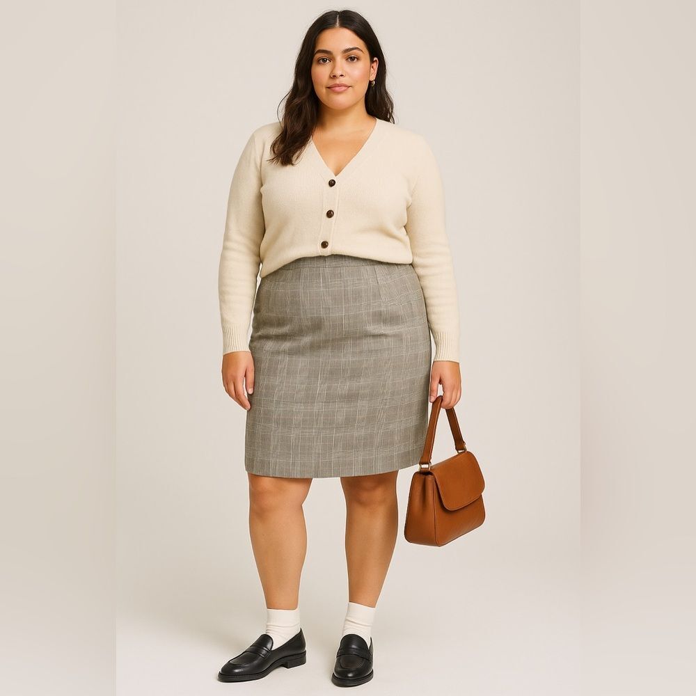 Vintage Escada Margaretha Ley Glen Plaid Wool Blazer Skirt Suit Set Size 12 - Picture 12 of 14